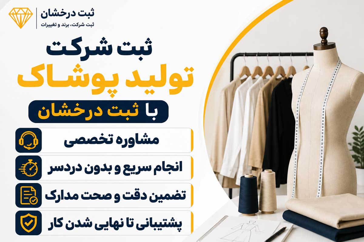 ثبت شرکت تولید پوشاک با ثبت درخشان