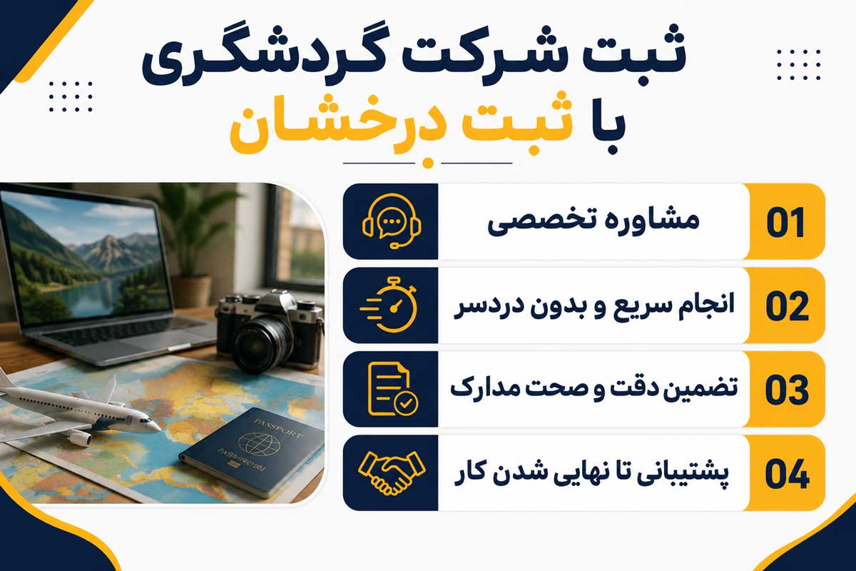 ثبت شرکت گردشگری با ثبت درخشان